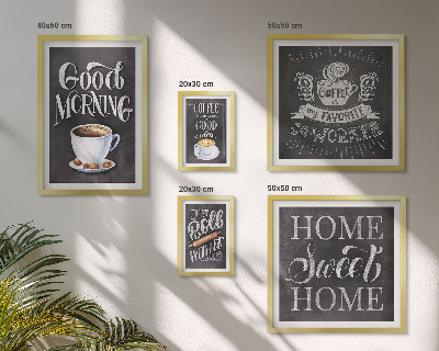 Set di 5 quadri Idee rustiche per il caffè