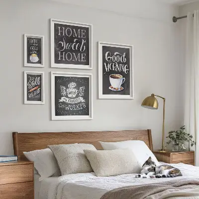 Set di 5 quadri con motivi rustici per la caffetteria