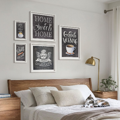 Set di 5 quadri Idee rustiche per il caffè