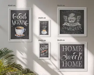 Set di 5 quadri con motivi rustici per la caffetteria