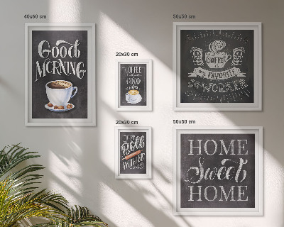 Set di 5 quadri Idee rustiche per il caffè
