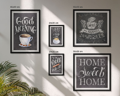 Set di 5 quadri Idee rustiche per il caffè