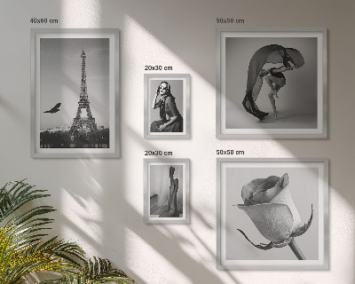 Set di quadri incorniciati Parigi elegante in bianco e nero