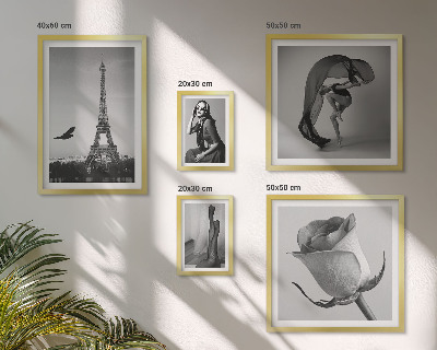 Set di quadri incorniciati Parigi elegante in bianco e nero