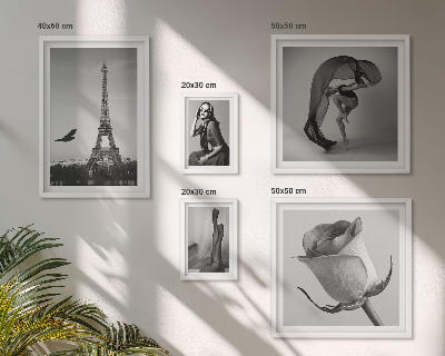 Set di quadri incorniciati Parigi elegante in bianco e nero