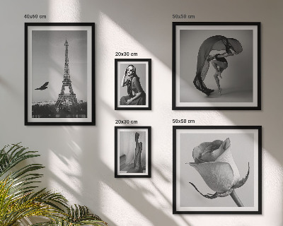 Set di quadri incorniciati Parigi elegante in bianco e nero