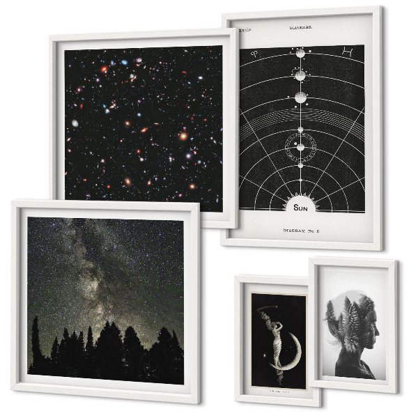 Polittico con cornice Ispirazioni cosmiche della galassia