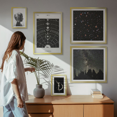 Polittico con cornice Ispirazioni cosmiche della galassia