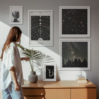 Polittico con cornice Ispirazioni cosmiche della galassia