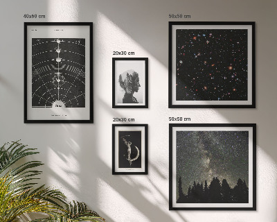 Polittico con cornice Ispirazioni cosmiche della galassia