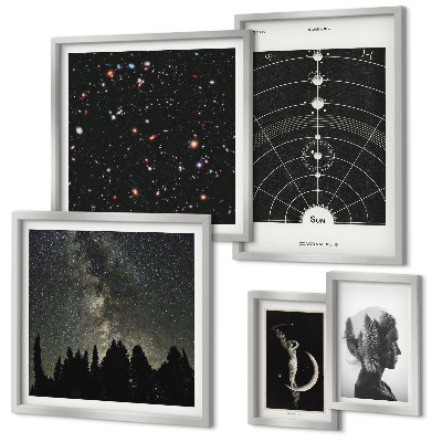 Polittico con cornice Ispirazioni cosmiche della galassia