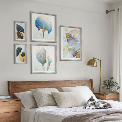Set di 5 quadri Motivi vegetali moderni