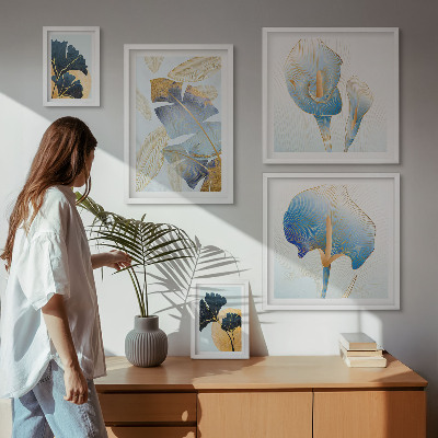 Set di 5 quadri Motivi vegetali moderni