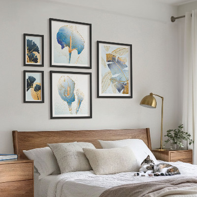 Set di 5 quadri Motivi vegetali moderni