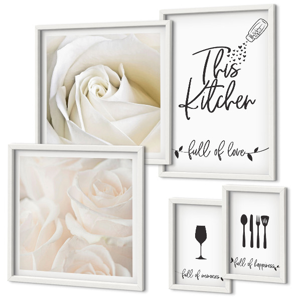Set di quadri incorniciati Elegante decorazione vegetale per la cucina