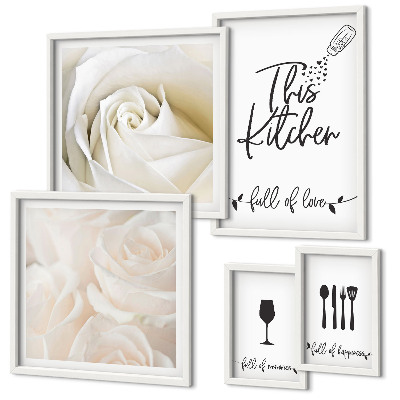 Set di quadri incorniciati Elegante decorazione vegetale per la cucina