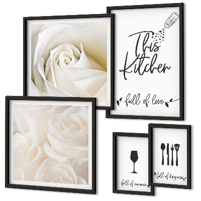 Set di quadri incorniciati Elegante decorazione vegetale per la cucina