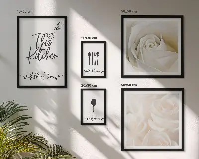 Set di quadri incorniciati decorazione vegetale elegante per la cucina