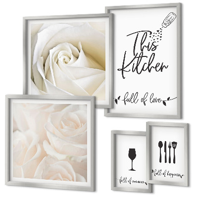 Set di quadri incorniciati Elegante decorazione vegetale per la cucina