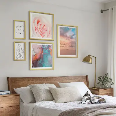 Paesaggi marini romantici polittico con cornice