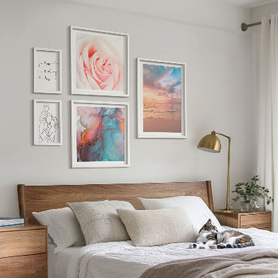 Polittico con cornice Paesaggi marini romantici