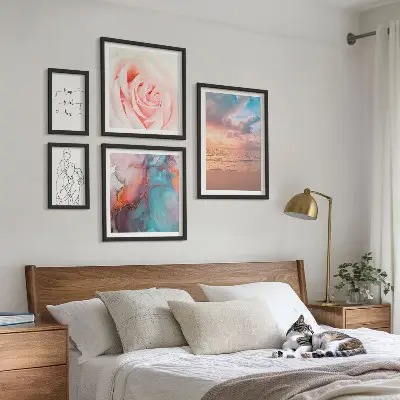 Paesaggi marini romantici polittico con cornice