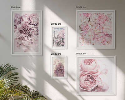 Set di 5 quadri Composizioni floreali vintage