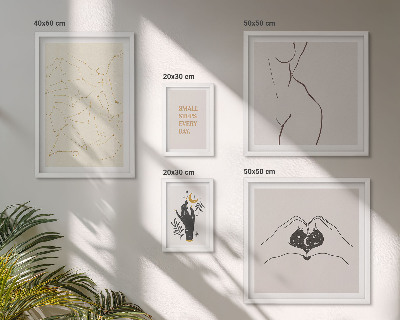 Set di quadri incorniciati Motivi spaziali minimalisti