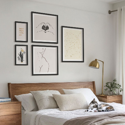 Set di quadri incorniciati Motivi spaziali minimalisti