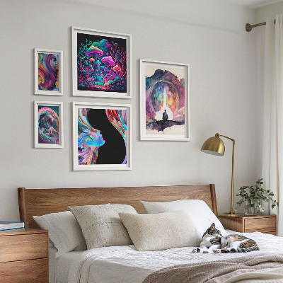 Set di quadri incorniciati Ispirazioni cosmiche surrealismo