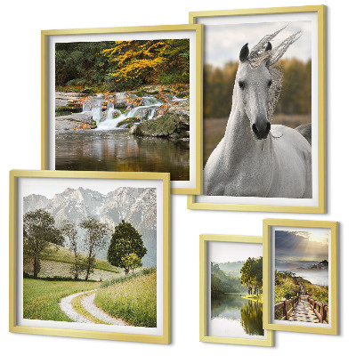 Polittico con cornice Paesaggi Paesaggi Cavallo