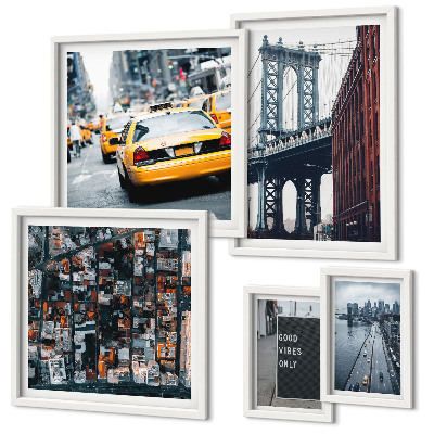 Set di 5 quadri Incantevoli scorci di New York