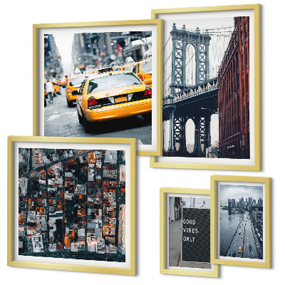 Set di 5 quadri Incantevoli scorci di New York