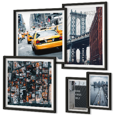 Set di 5 quadri Incantevoli scorci di New York
