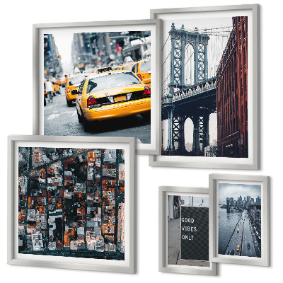 Set di 5 quadri Incantevoli scorci di New York