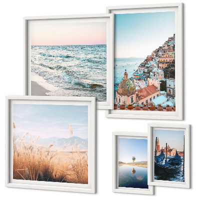 Set di 5 quadri Incantevoli viste sul mare