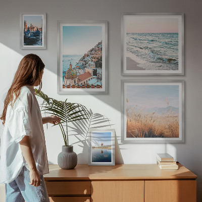 Set di 5 quadri Incantevoli viste sul mare