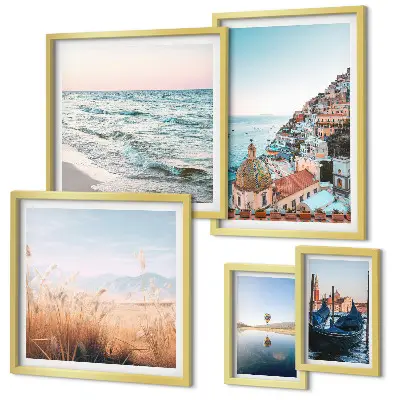 Set di 5 quadri con incantevoli viste sul mare