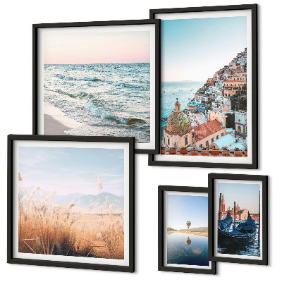 Set di 5 quadri Incantevoli viste sul mare