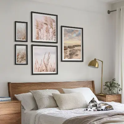 Set di quadri incorniciati con paesaggi marini e sole