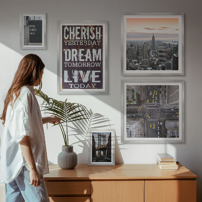 Set di 5 quadri Slogan cittadini stimolanti