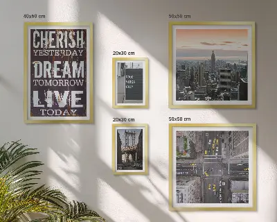 Set di 5 quadri con slogan cittadini stimolanti