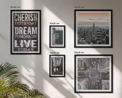 Set di 5 quadri con slogan cittadini stimolanti