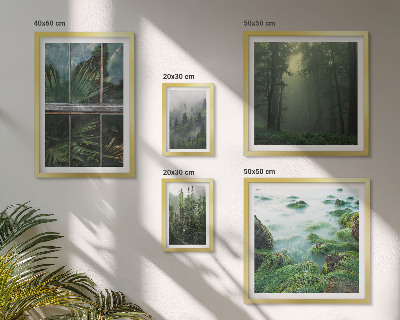 Set di 5 quadri Paesaggi verdi, foreste, vegetazione