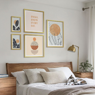 Set di quadri incorniciati Slogan grafici eleganti con piante