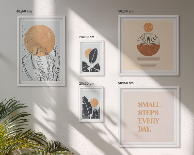 Set di quadri incorniciati Slogan grafici eleganti con piante