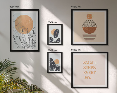 Set di quadri incorniciati Slogan grafici eleganti con piante