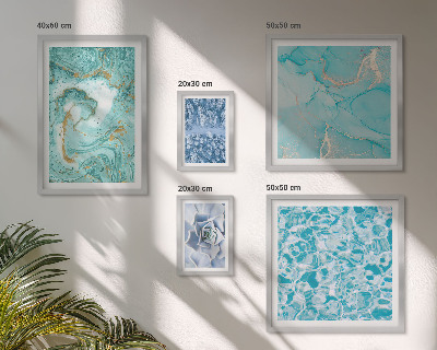 Polittico con cornice Eleganti dettagli blu turchese