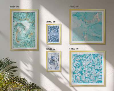 Polittico con cornice Eleganti dettagli blu turchese