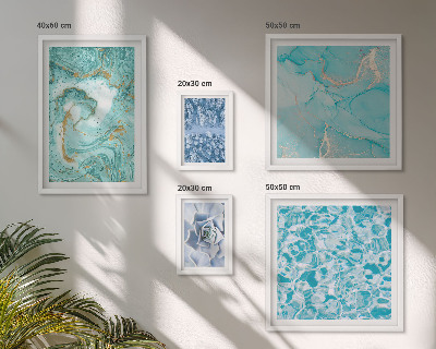 Polittico con cornice Eleganti dettagli blu turchese